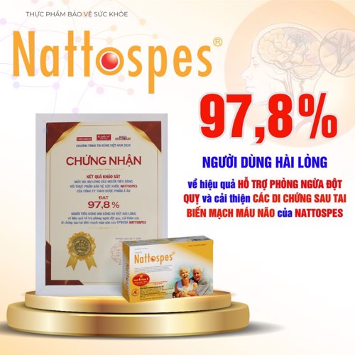 Có đến 97.8% người dùng hài lòng về hiệu quả của viên uống chống đột quỵ Nattospes